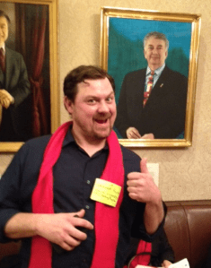 Graham Pruss, previous Project Coordinator for Seattle University's Project on Family Homelessness Graham thumbs up Lowry