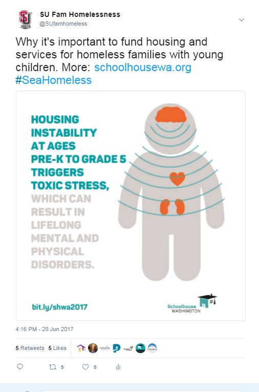 #SeaHomeless tweet-toxic stress