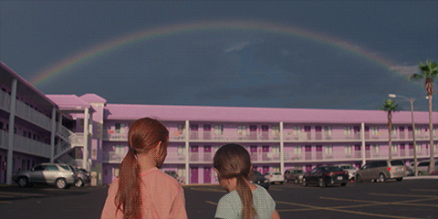 Florida Project rainbow running gif