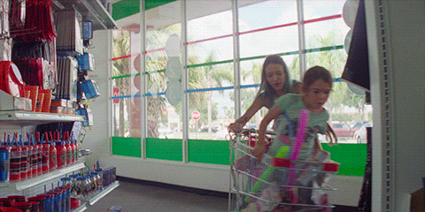 Florida Project shopping cart gif