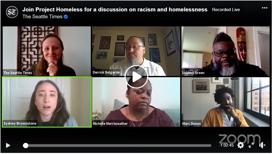 Project Homeless Racism and Housing Zoom